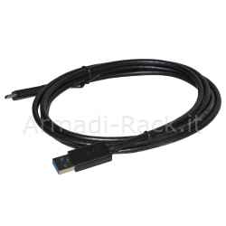 Cavo usb 3.0 "a" maschio - usb-c per ricarica e scambio dati in rame mt 1