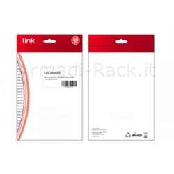 Kit 2 pezzi supporti per gestione cavi 8 posizioni bianco