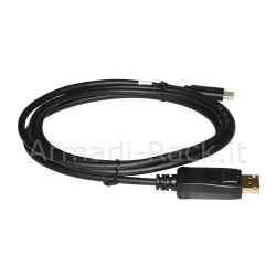 Cavo usc-c maschio - displayport 1.2 maschio con hdcp 2.2 4k60hz mt 1,80