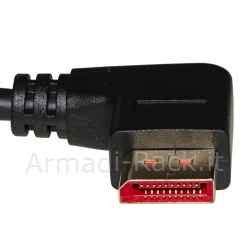 Cavo di connessione displayport 1.4 8k mt 1,8 connettore angolato a sinistra