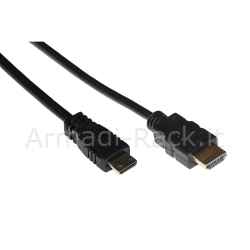Cavo connettore mini hdmi maschio tipo "c" - connettore hdmi maschio mt. 2