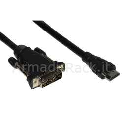 Cavo hdmi maschio - dvi-d 18+1 poli maschio 4kx2k mt 2