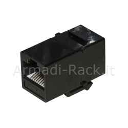 Adattatore passante 2x8 poli rj45 utp non schermato cat.6 con ganci per pannelli