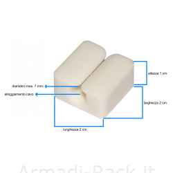 Kit 4 pezzi supporti per gestione cavi bianco