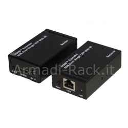 Estensore hdmi tramite cavo cat5/6 fino a 60 metri full hd con sensori infrarossi per telecomandi