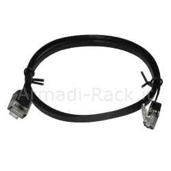 Cavo rete utp cat. 6a ultrapiatto con connettore salvaspazio mt 1 colore nero