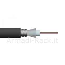 Cavo fibra ottica 8 fibre armato da esterno/interno antiroditore om4