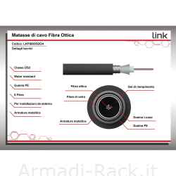 Cavo fibra ottica 8 fibre armato da esterno/interno antiroditore os2