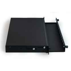 Cassetto fibra ottica 12 porte per adattatori sc duplex 1 unità per installazione 19" nero (vuoto)