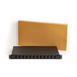 Cassetto fibra ottica 12 porte per adattatori sc duplex 1 unita' per installazione 19" nero (vuoto)