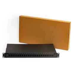 Cassetto fibra ottica 24 porte per adattatori lc duplex e sc simplex 1 unita' per installazione 19" nero (vuoto)