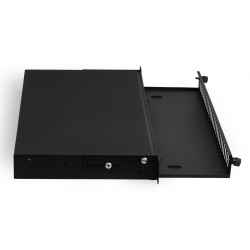 Cassetto fibra ottica 24 porte per adattatori sc duplex 1 unità per installazione 19" nero (vuoto)