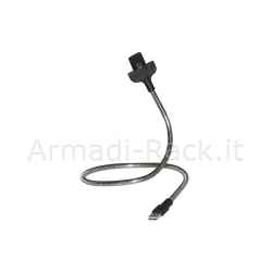 Cavo micro usb flessibile modellabile 65 cm per supporto smartphone