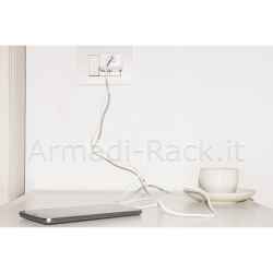 Cavo usb - micro usb con connettori reversibili mt 1 colore bianco