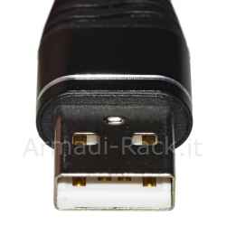 Cavo usb-c mt 1,2 cavo a spirale colore nero con protezione flessibile sul connettore