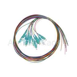 Set 12 cavi pigtail fibra ottica colorati connettori lc om3 simplex 2 mt