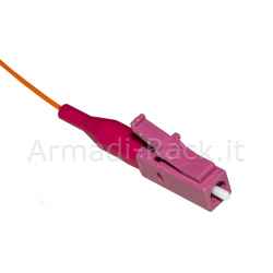 Set 12 cavi pigtail fibra ottica colorati connettori lc om4 simplex 2 mt