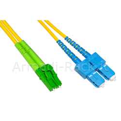 Cavo fibra ottica lc apc a sc upc singlemode duplex mt.1