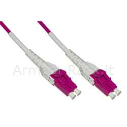 Cavo fibra ottica lc a lc multimode duplex om4 50/125 mt.1 uniboot