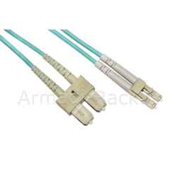 Cavo fibra ottica lc a sc multimode duplex om3 50/125 mt.0,5