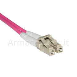 Cavo fibra ottica lc a sc multimode duplex om4 50/125 mt.2