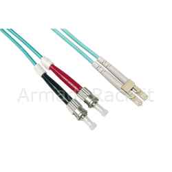 Cavo fibra ottica lc a st multimode duplex om3 50/125 mt.2
