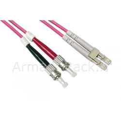 Cavo fibra ottica lc a st multimode duplex om4 50/125 mt.2