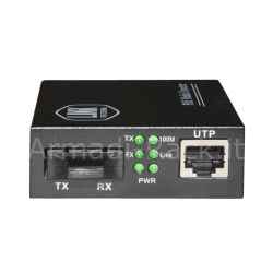 Media converter fibra ottica sc duplex singlemode - rj45 10/100 singlemode 1310nm poe 802.3at 30w 10/100