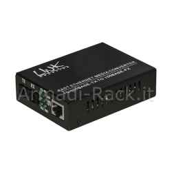 Media converter rj45 - fibra ottica sc 10/100 base-t a 100base-fx, singlemode 1310nm