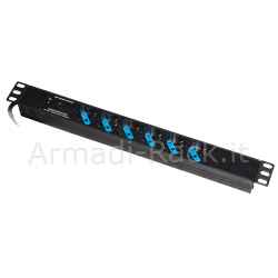 Multipresa wireless da rack 19" con 6 prese ita/schuko e spina 16a tripolare italiana