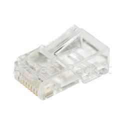 Confezione 100 Connettori 8 Poli Cat 5E Utp Non Schermato Rj45 con Inserto per Cavo Flessibile