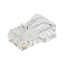 Confezione 100 connettori 8 poli cat 5e utp non schermato rj45 per cavo solido
