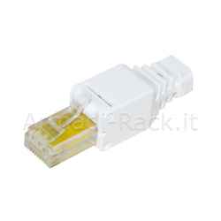 Connettore 8 poli cat 5e utp non schermato rj45 tooless maschio per cavo solido/flessibile