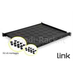 Ripiano allungabile da 560 a 1023 mm per armadi rack fino a 1200 mm colore nero