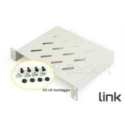 Ripiano 1u per armadi rack 10" 150 mm colore grigio