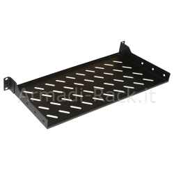 Ripiano per armadio 19" 1 unita' profondita' 200 mm. (universale) 2 attacchi (frontali) colore nero