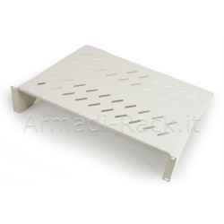 Ripiano per armadio 19" 2 unità profondità 250 mm. (universale) colore grigio