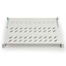 Ripiano per armadio 19" 1 unità profondità 350 mm. (universale) 4 attacchi (frontale+posteriore) colore grigio