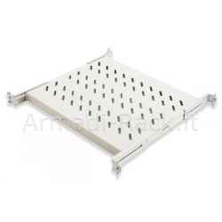Ripiano universale per armadio rack 19" allungabile 370-450 mm con 4 agganci grigio