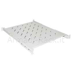 Ripiano per armadio rack 19" allungabile 550 mm con 4 agganci grigio