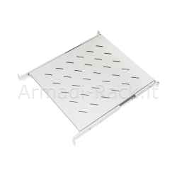 Ripiano universale per armadio rack 19" estraibile su binari telescopici 1 unita' grigio 550mm.