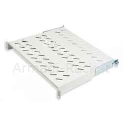 Ripiano universale per armadio rack 19" allungabile 570 mm con 4 agganci grigio