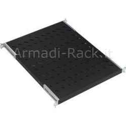 Ripiano universale per armadio rack 19" allungabile 570 mm con 4 agganci nero