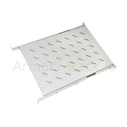 Ripiano universale per armadio rack estraibile su binari telescopici 1 unita' grigio 650mm.