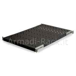 Ripiano universale per armadio rack 19" allungabile 720 mm con 4 agganci nero