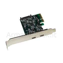 Scheda pci-express 2 porte usb-c