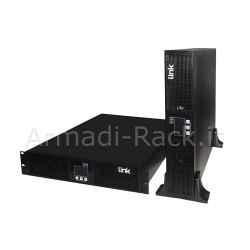 Gruppo continuita' rack 19" 1000va 1000w online onda sinusoidale, con 4 porte iec,con slot snmp