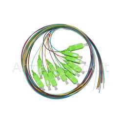 Set 12 cavi pigtail fibra ottica colorati connettori sc apc singlemode 9/125 os2 simplex 2 mt