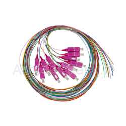 Set 12 cavi pigtail fibra ottica colorati connettori sc om4 simplex 2 mt