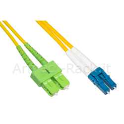 Cavo fibra ottica sc apc a lc upc singlemode duplex mt.2